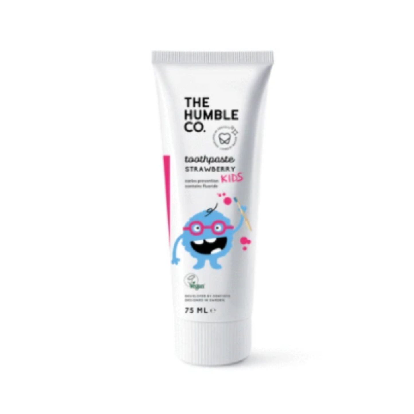 THE HUMBLE CO. Kids Toothpaste Strawberry with Fluoride (4449805008961)